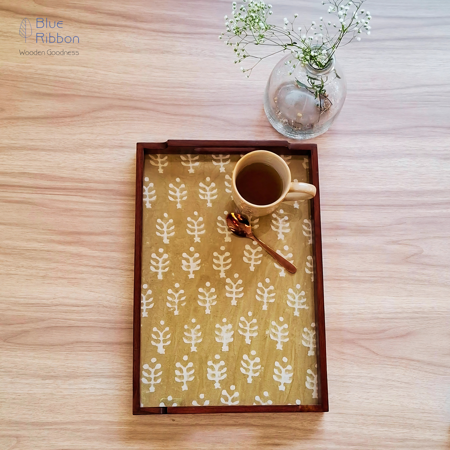 GOLDEN FERN TRAY SET