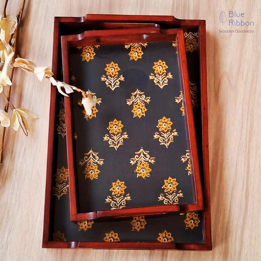 MIDNIGHT SAFFRON TRAY SET