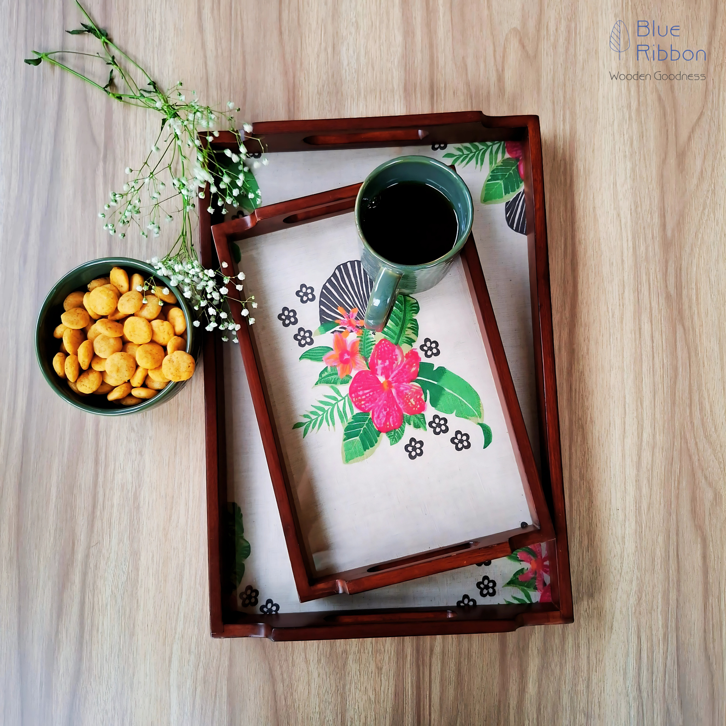 TROPICAL BLOOM TRAY SET