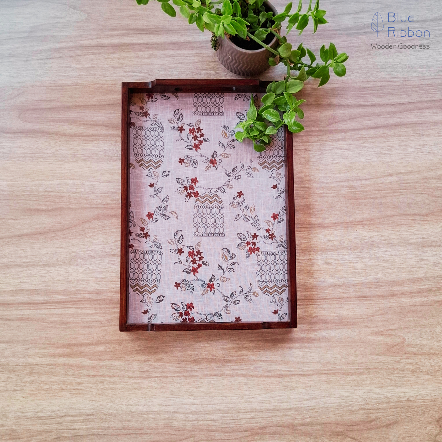 RUSTIC BLOOM WOODEN TRAYS