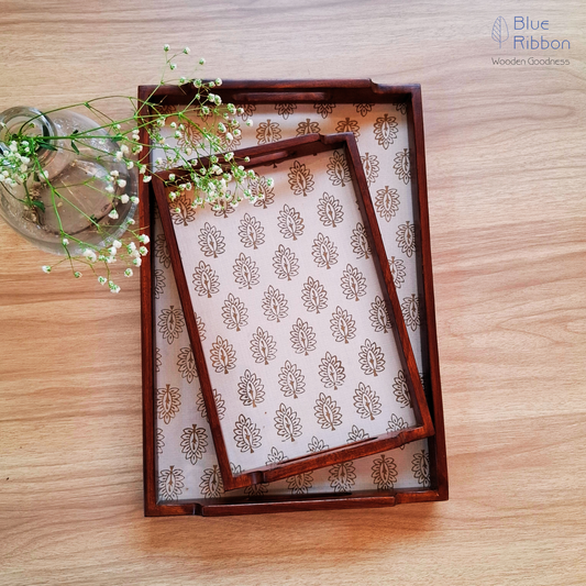 ROYAL MOTIF WOODEN TRAYS