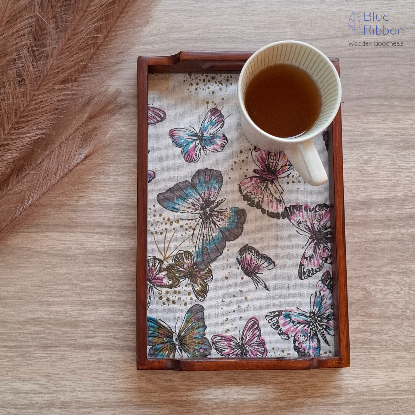 BUTTERFLY WOODEN TRAYS