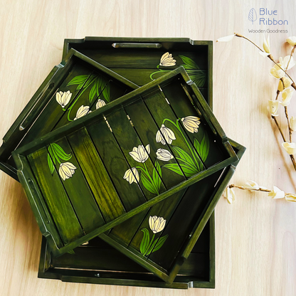 FOREST GRACE WOODEN TRAY SET