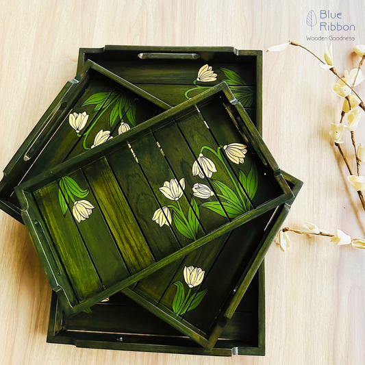 FOREST GRACE WOODEN TRAY SET
