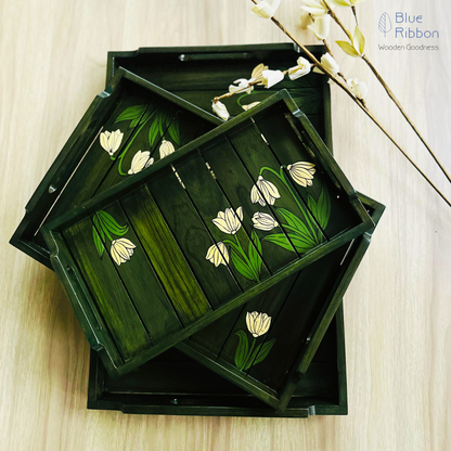FOREST GRACE WOODEN TRAY SET