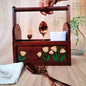 TULIP CHARM WOODEN CUTLERY CADDY