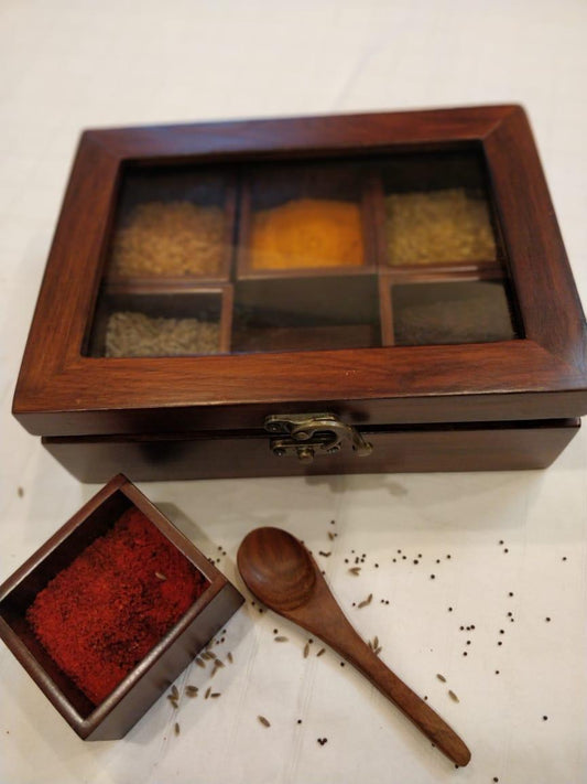 WOODEN SPICE TREASURE